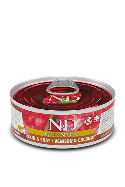 Farmina N&D Cat Quinoa Skin & Coat Venison & Coconut 2.8Oz/80G