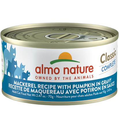 Almo Cat Classic Complete Mackerel Recipe With Pumpkin In Gravy 2.47oz/70g