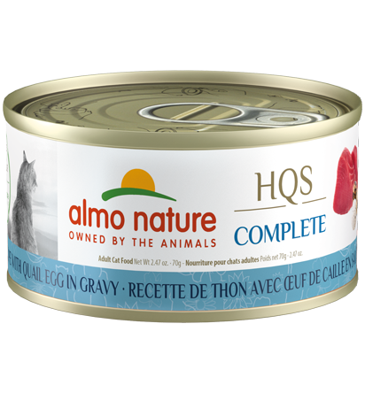 Almo Cat Hqs Complete Tuna Recipe With Quail Egg In Gravy 2.47Oz/70G