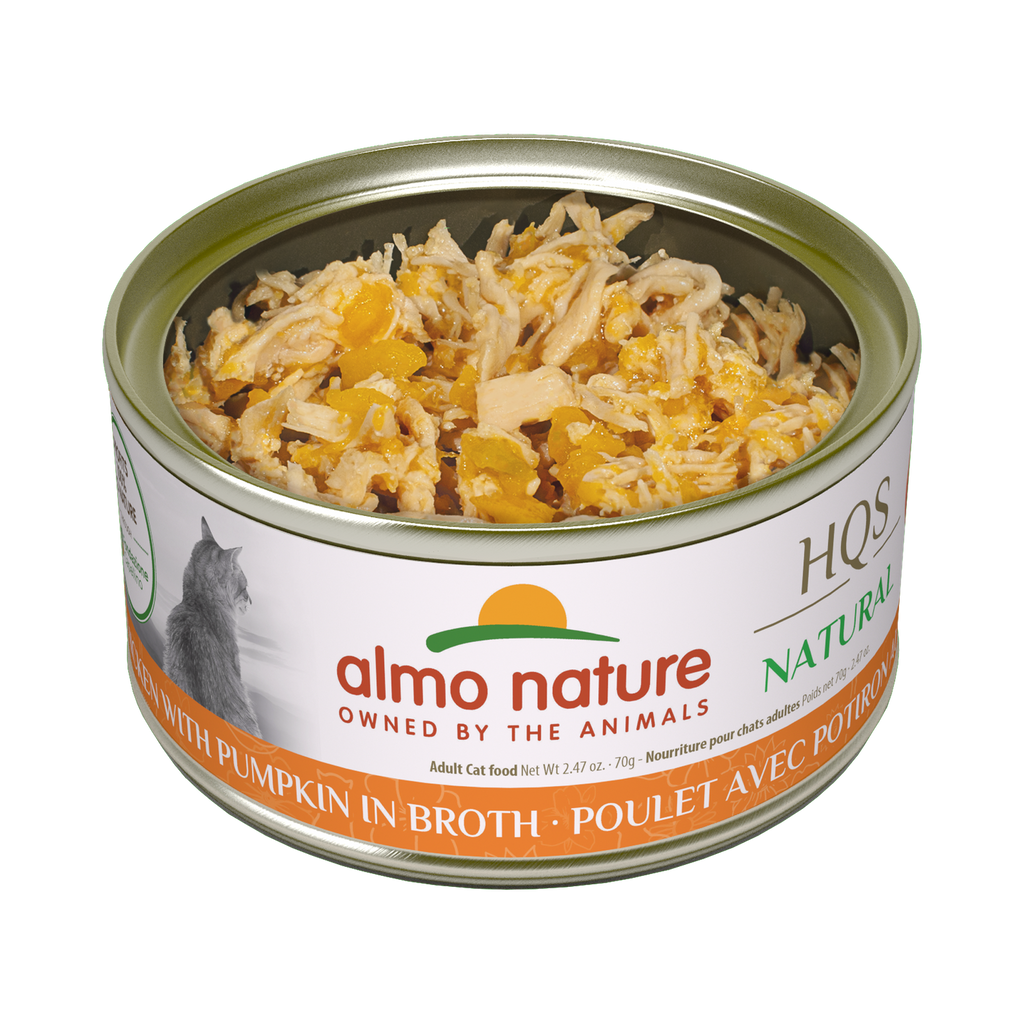 Almo Cat HQS Natural Chicken With Pumpkin In Broth 2.47oz/70g