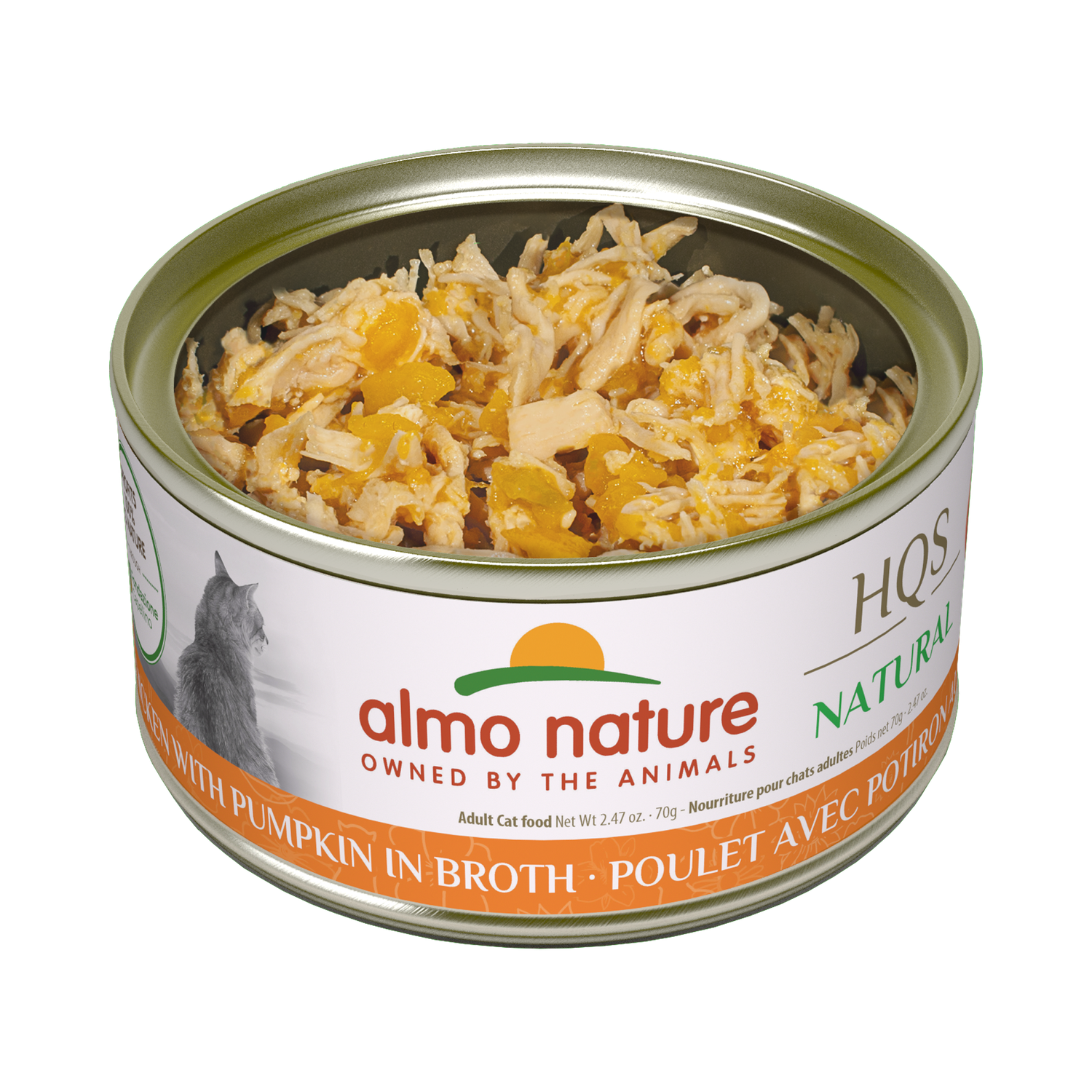 Almo Cat HQS Natural Chicken With Pumpkin In Broth 2.47oz/70g