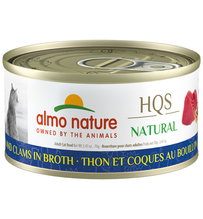 Almo Cat HQS Natural Tuna & Clams In Broth 2.47oz/70g