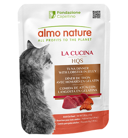 Almo Cat Hqs La Cucina Tuna Dinner With Lobster In Jelly 1.94Oz/55G