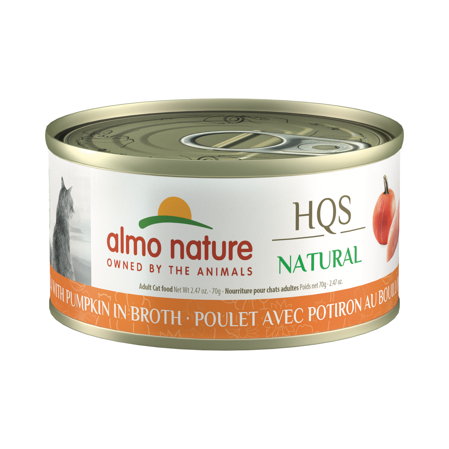 Almo Cat HQS Natural Chicken With Pumpkin In Broth 2.47oz/70g