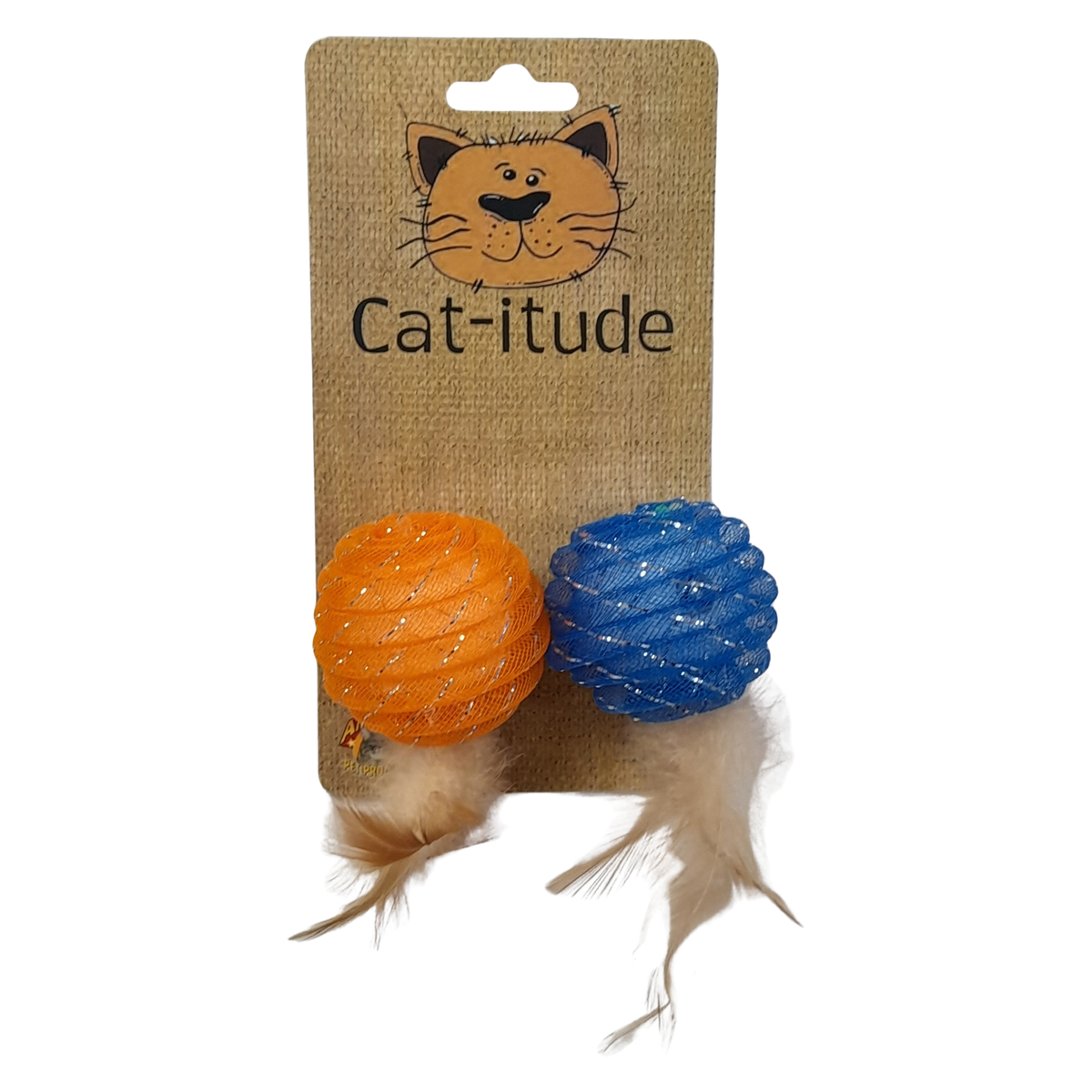 Amazing Pet Products Cat-Itude Pipe Ball With Rattle & Feathers