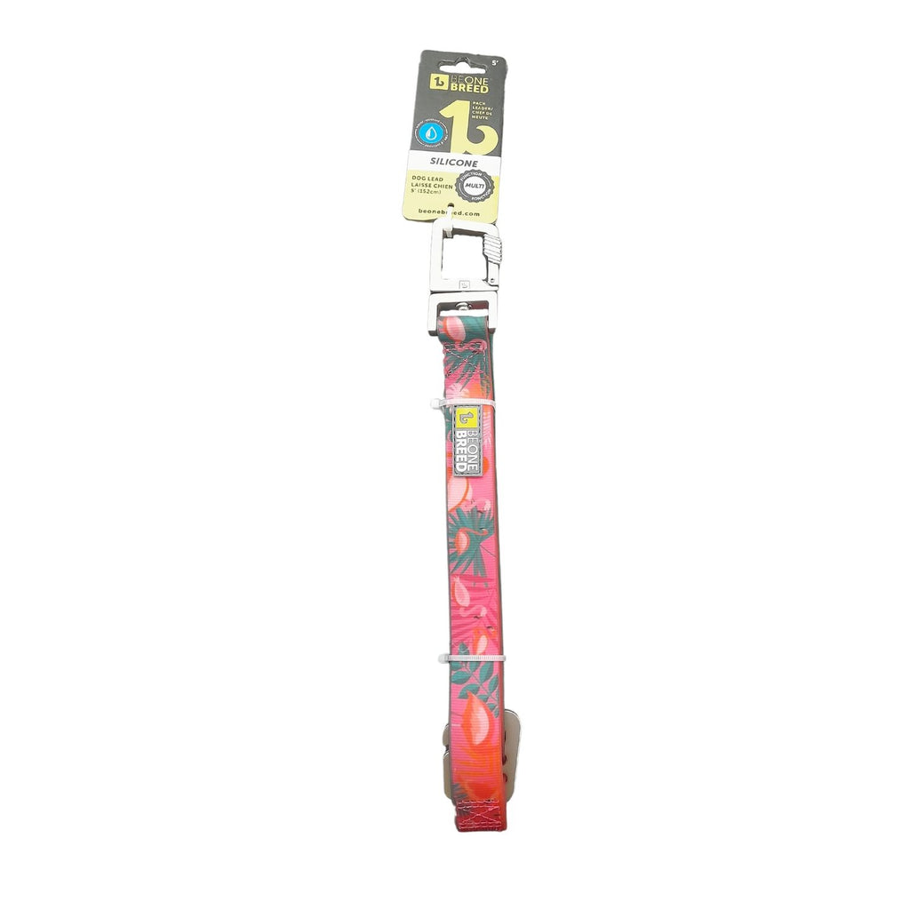 Beonebreed Pink Flamingo Silicone Leash 1"X5'