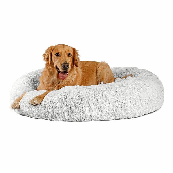Best Friends By Sheri Donut Shag Bed Grey Large 36"X36"