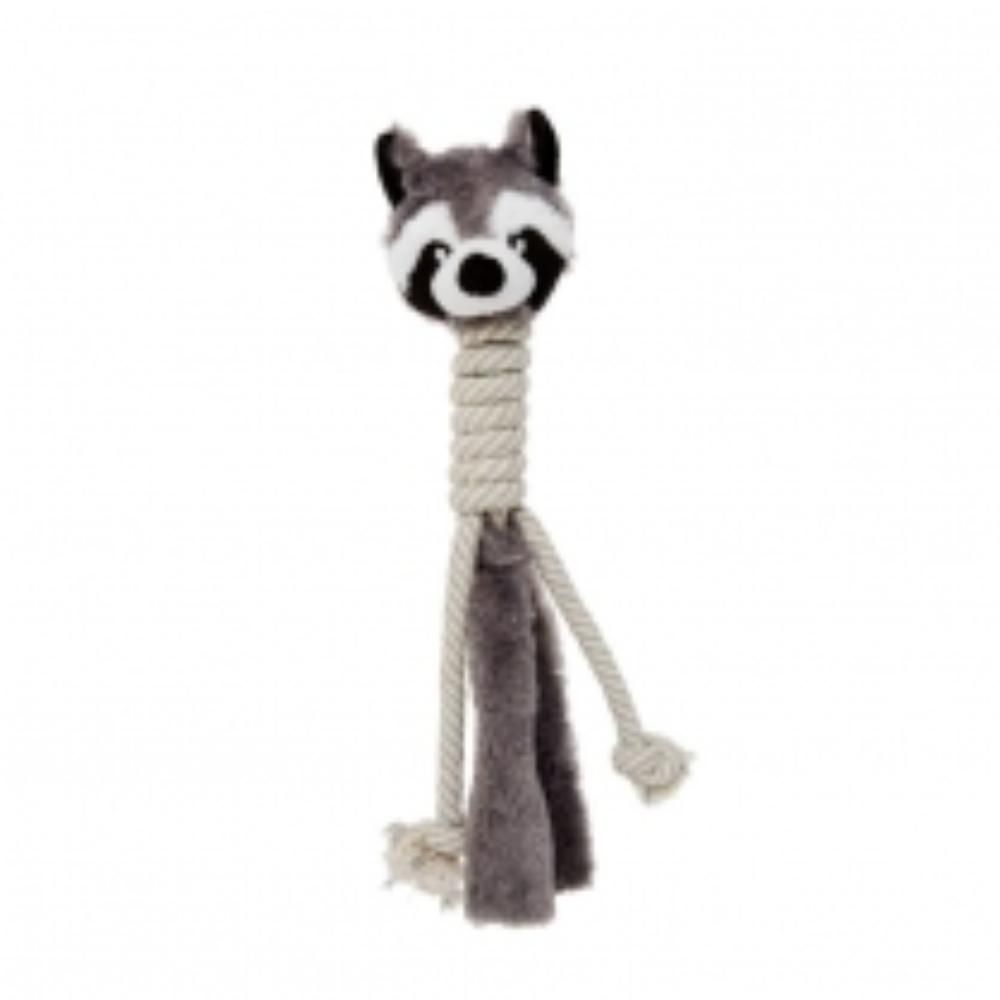 Budz Plush Dog Toy With Cotton Long Neck 15" Racoon