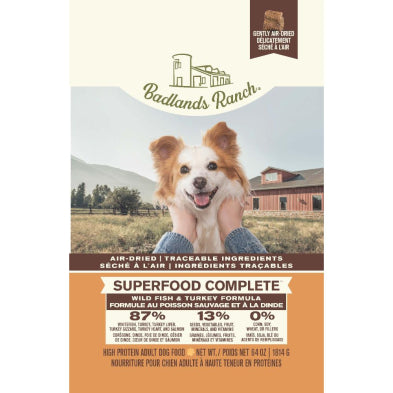 Badlands Ranch Superfood Complete Fish & Turkey Formula 4Lb/1.8Kg