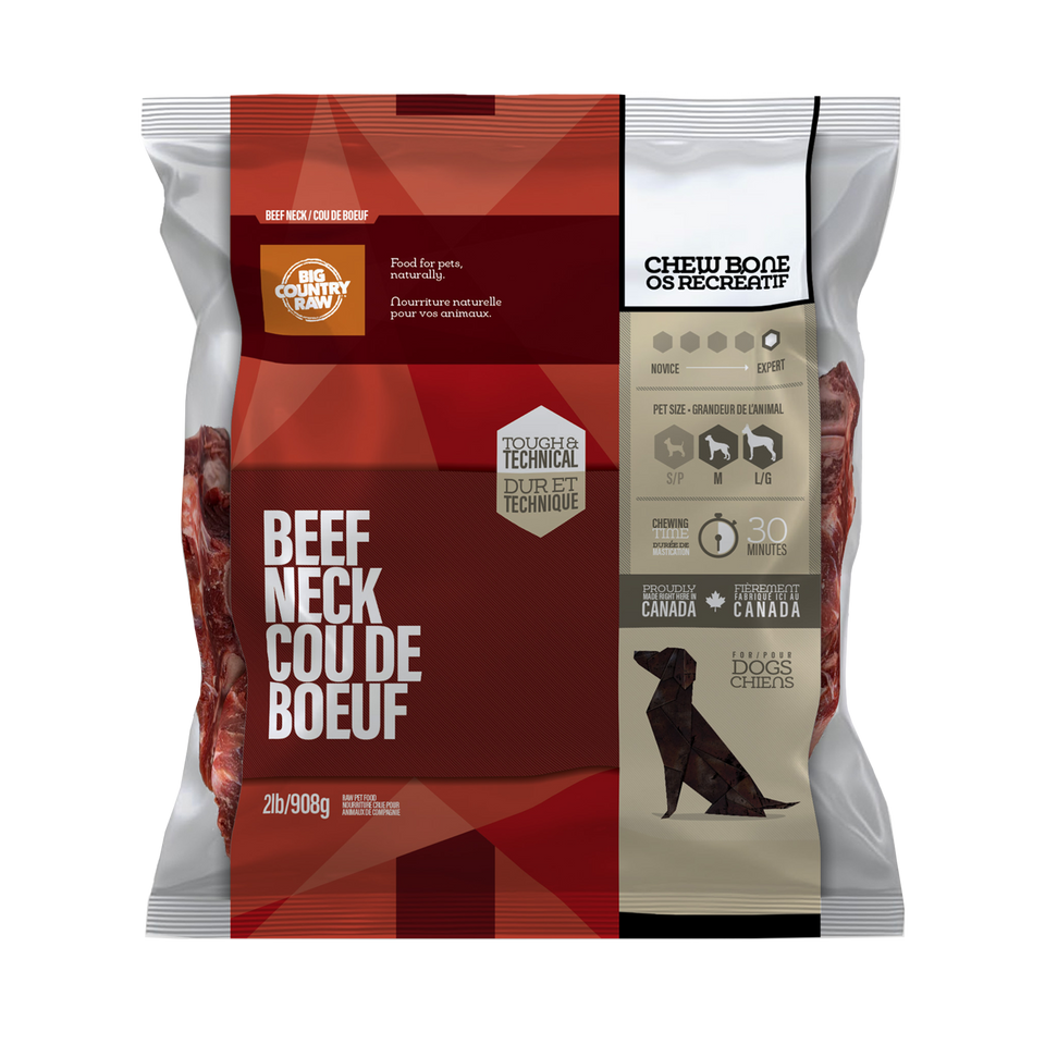 Big Country Raw Beef Neck Bone 2Lb/908G