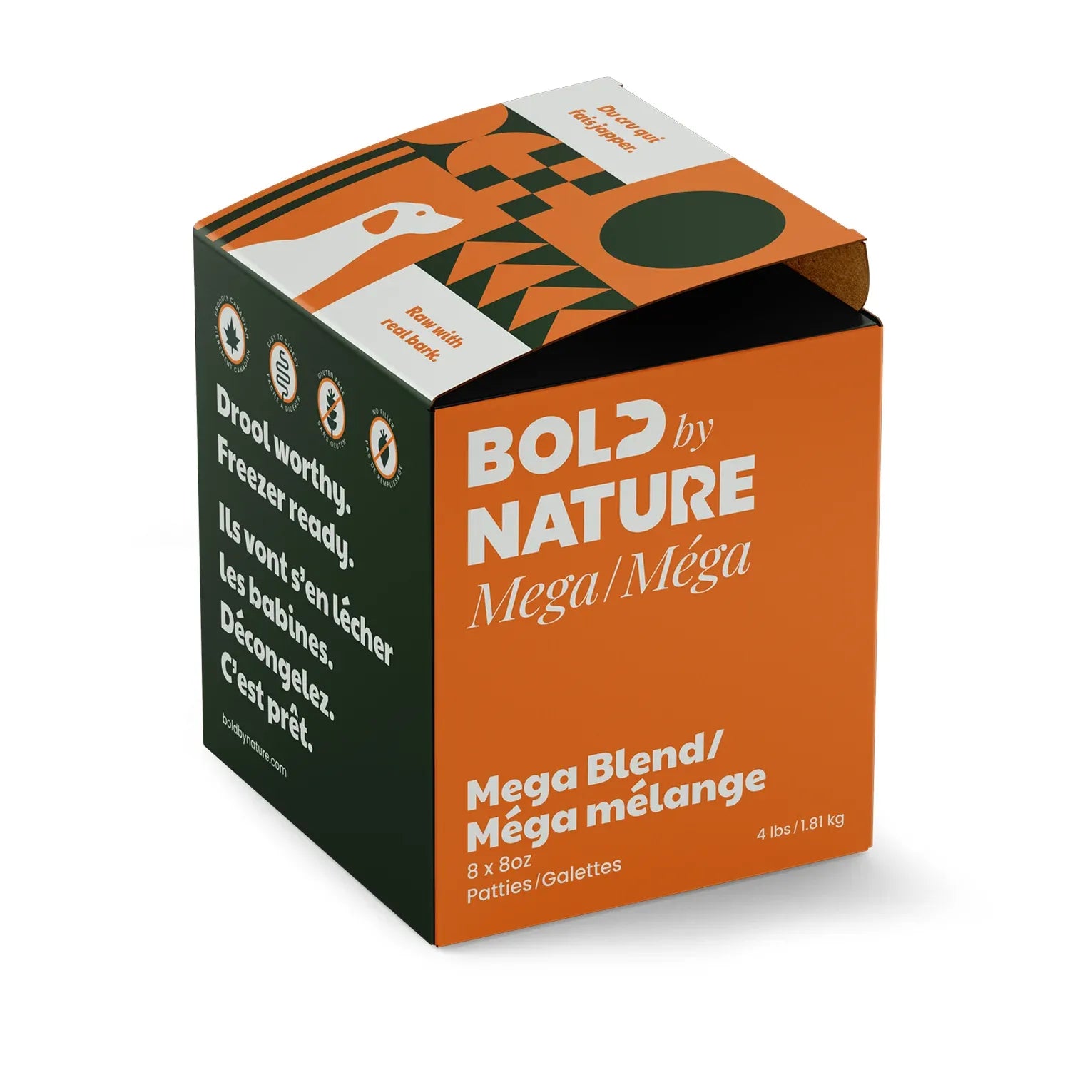 Bold By Nature Dog Mega Blend Patties 4Lb/1.8Kg