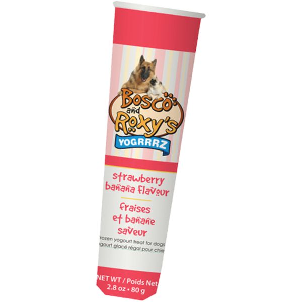 Bosco & Roxy's Frozen Yogurrrz Strawberry Banana Flavour 2.8Oz/80G