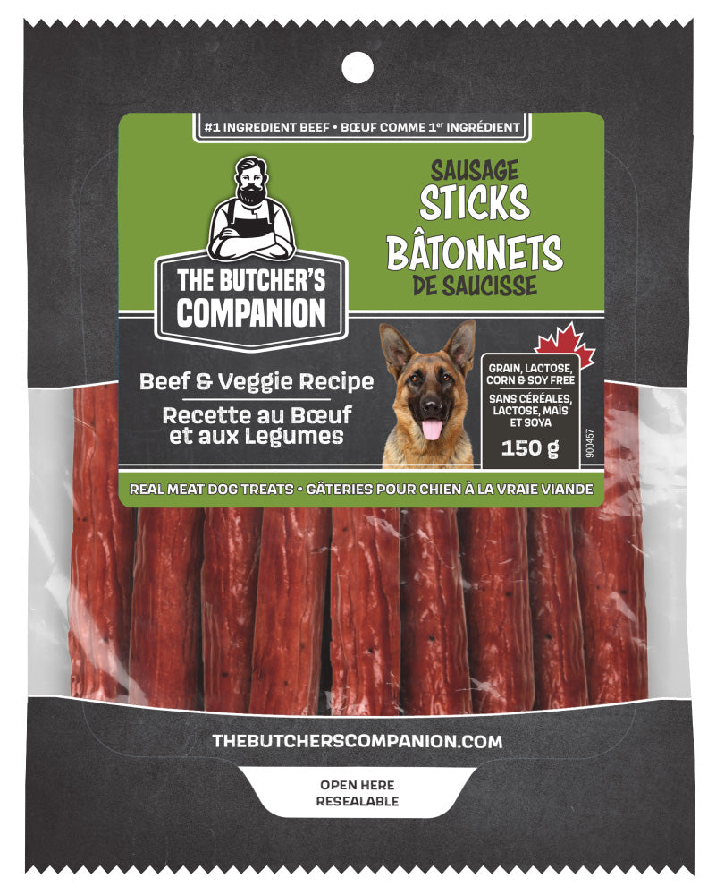 Butchers Companion Beef & Veggie Sausage Sticks 150G 9Pk