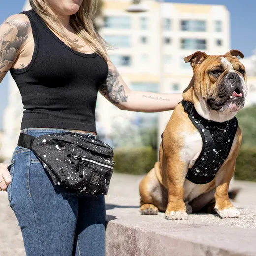 Canada Pooch The Everything Fanny Pack Black Splatter