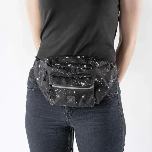 Canada Pooch The Everything Fanny Pack Black Splatter