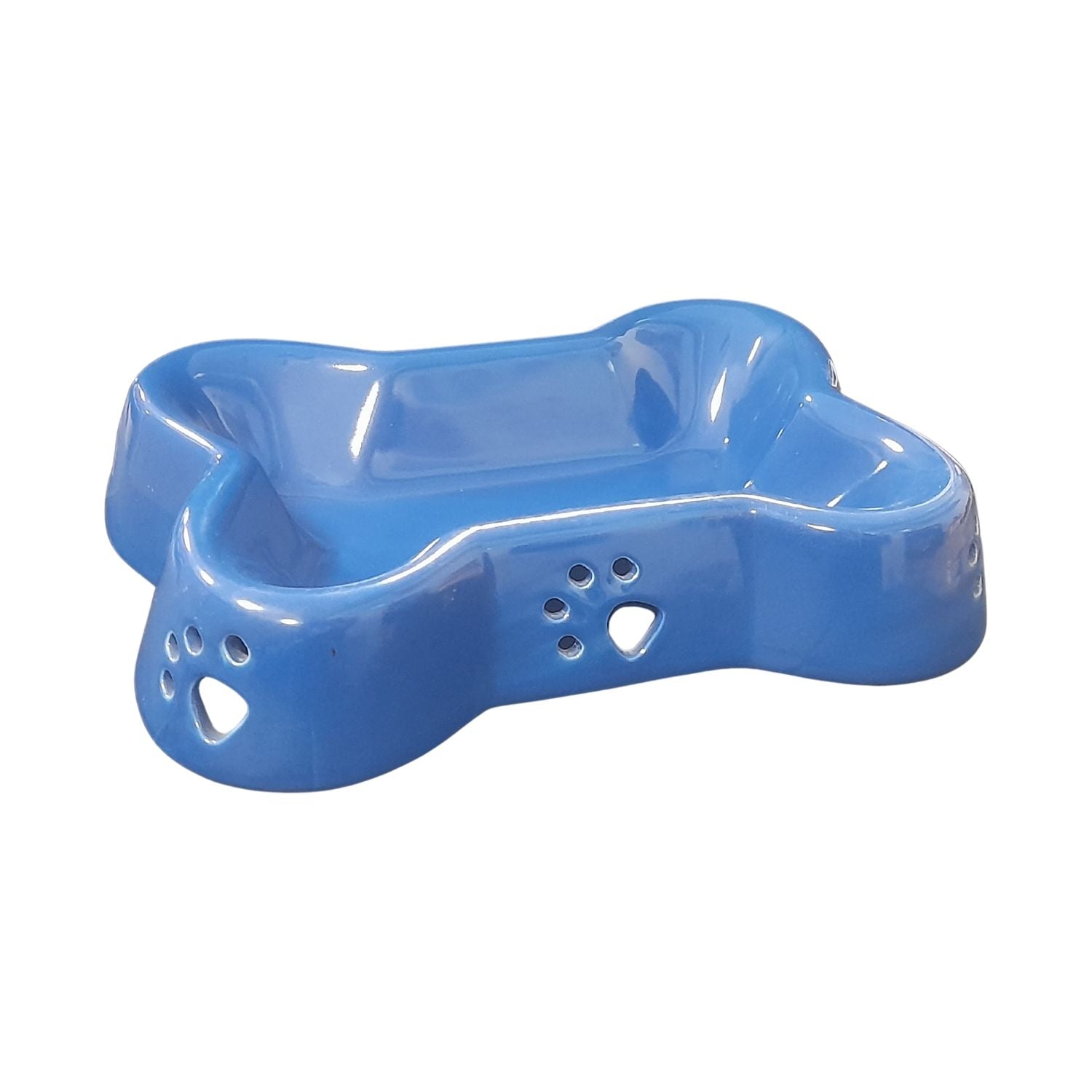 Ceramic Bone Bowl Blue 10" X7.5"