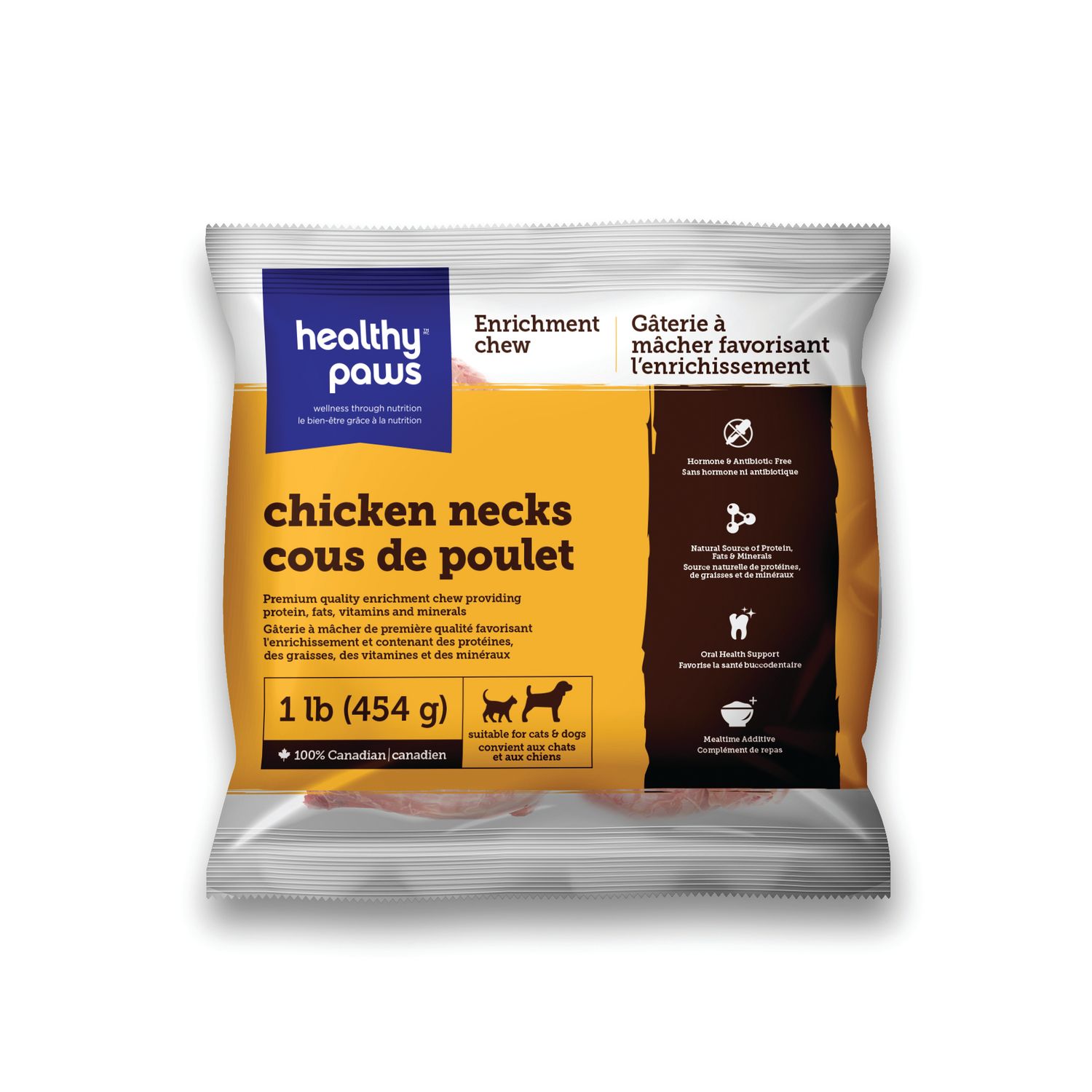 Healthy Paws Chicken Necks 1Lb