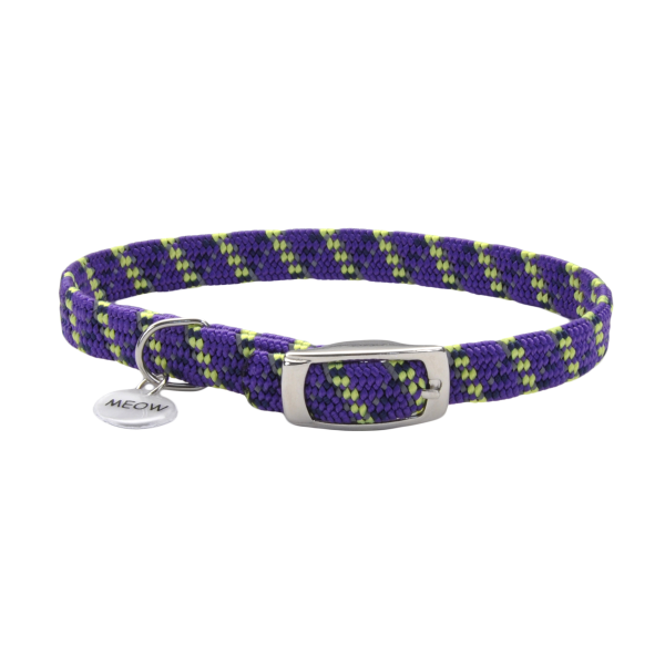 Coastal Elastacat Reflective Safety Collar Purple