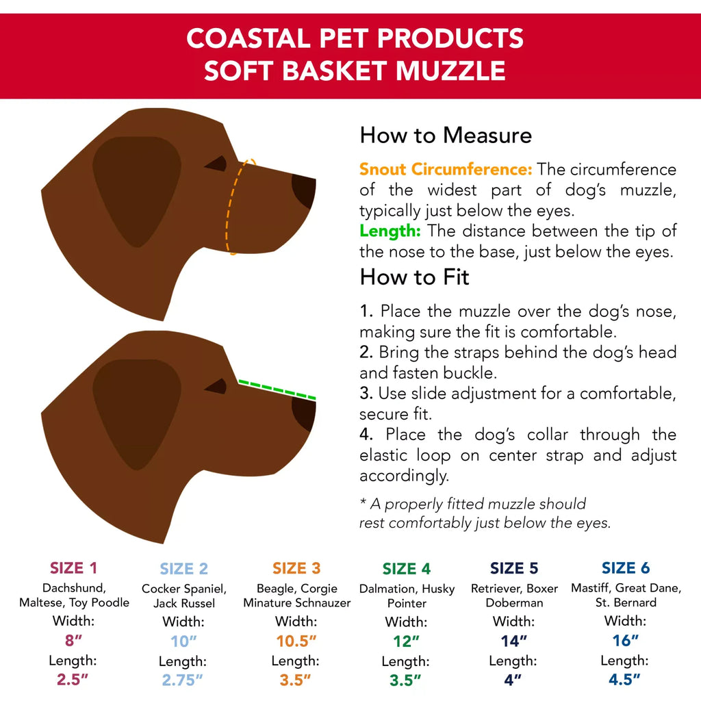 Coastal Soft Basket Muzzle Size 1