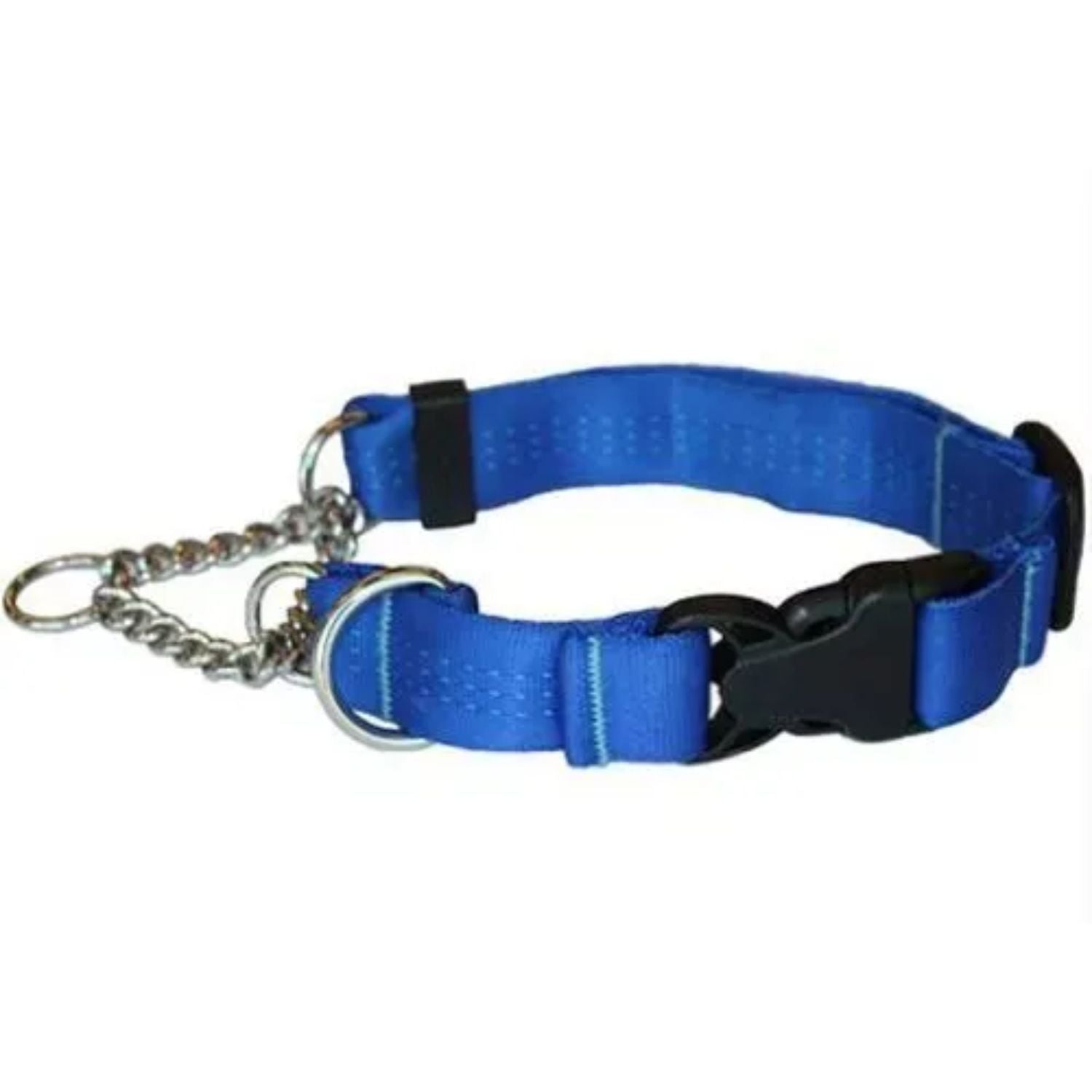 Canine Equiptment Quick Release Martingale Collar Blue Small - 11"-14"
