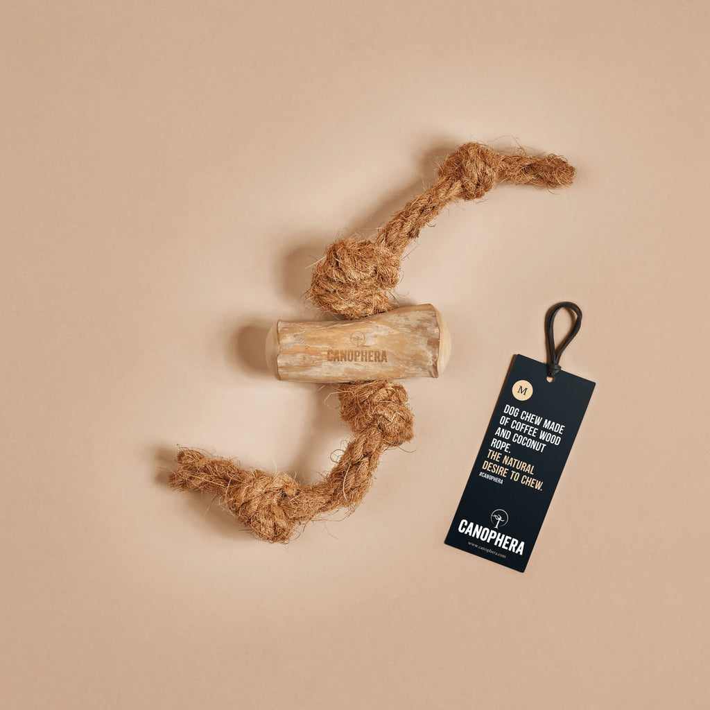 Canophera Coffee Wood With Coconut Rope Dog Chew Medium