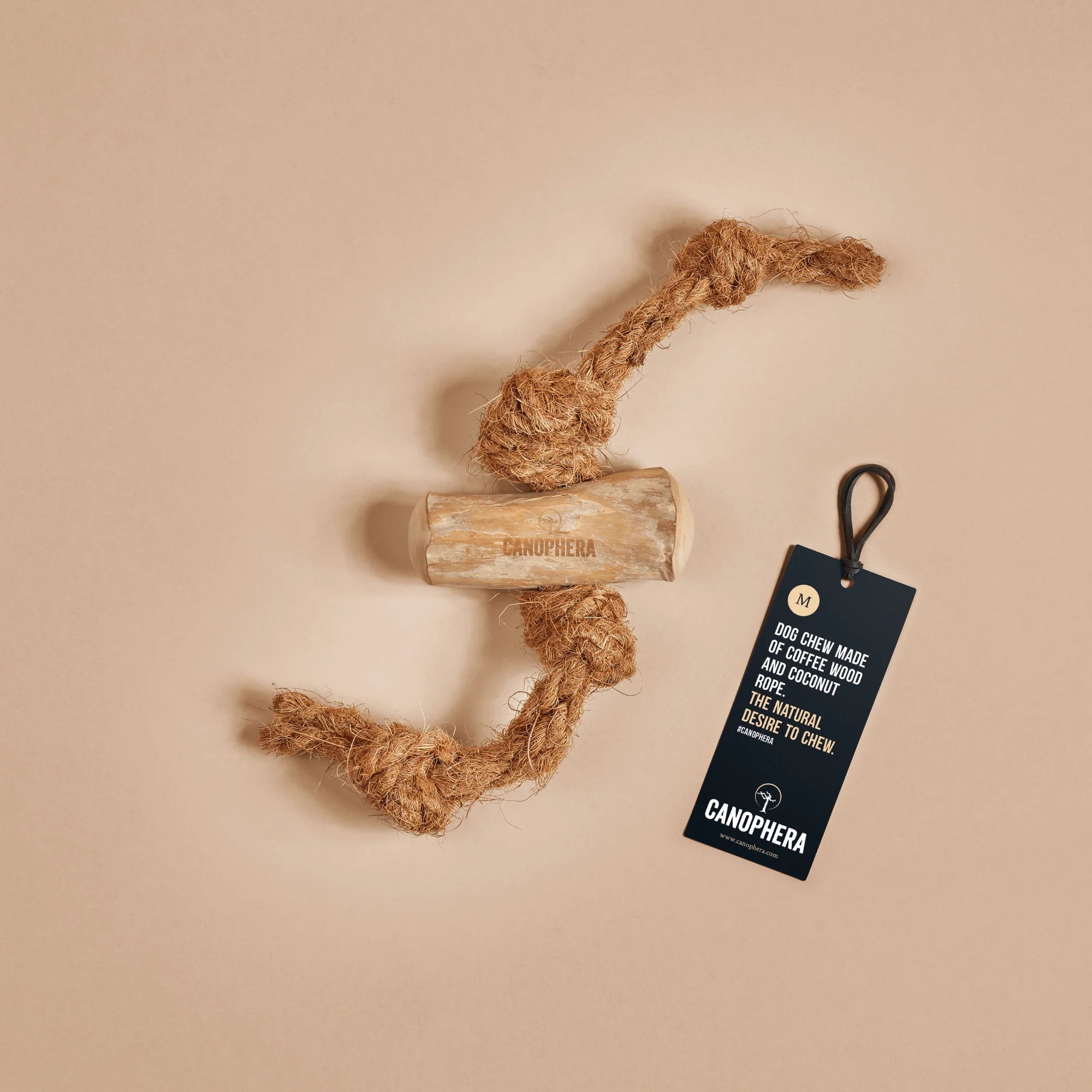 Canophera Coffee Wood With Coconut Rope Dog Chew Medium