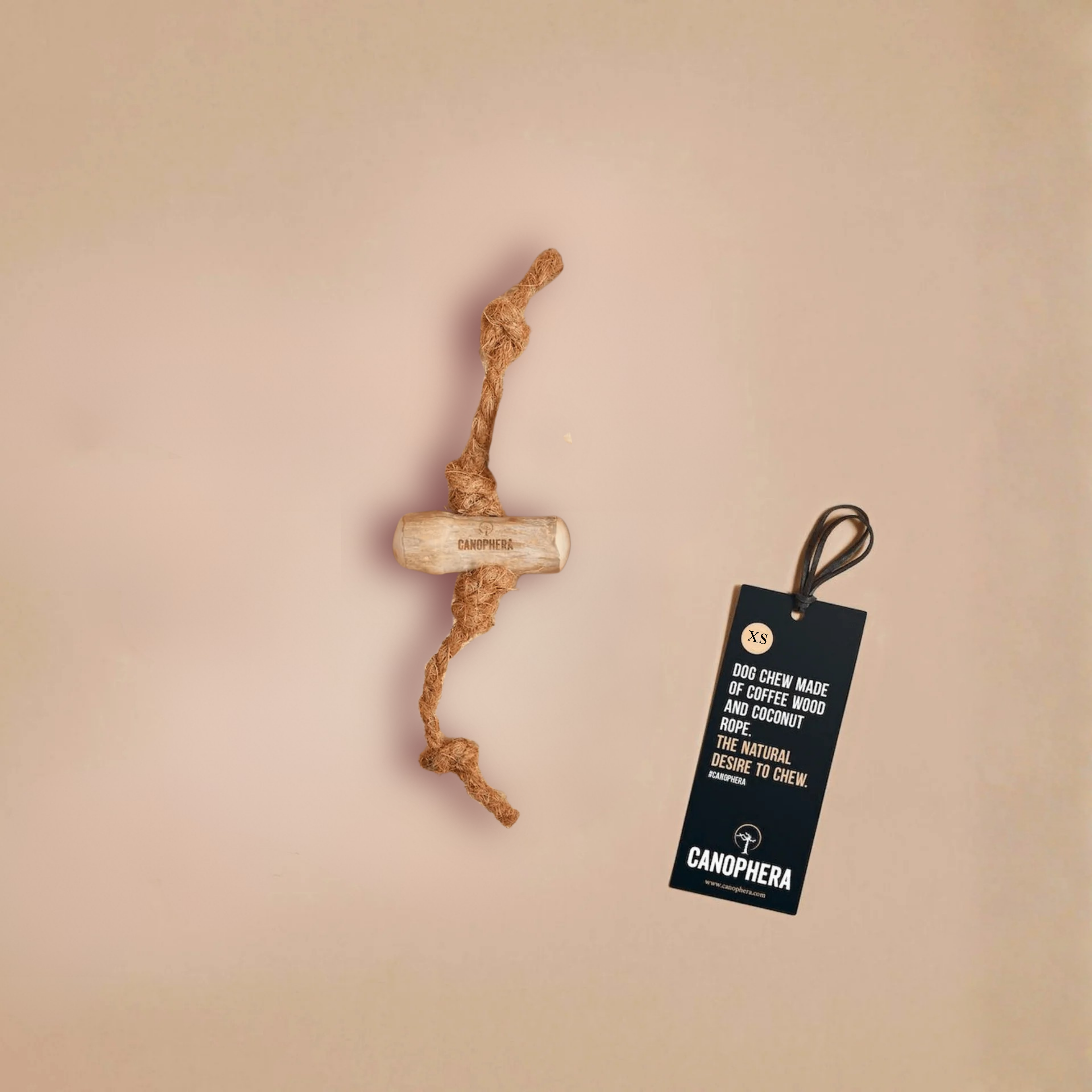 Canophera Coffee Wood With Coconut Rope Dog Chew X-Small