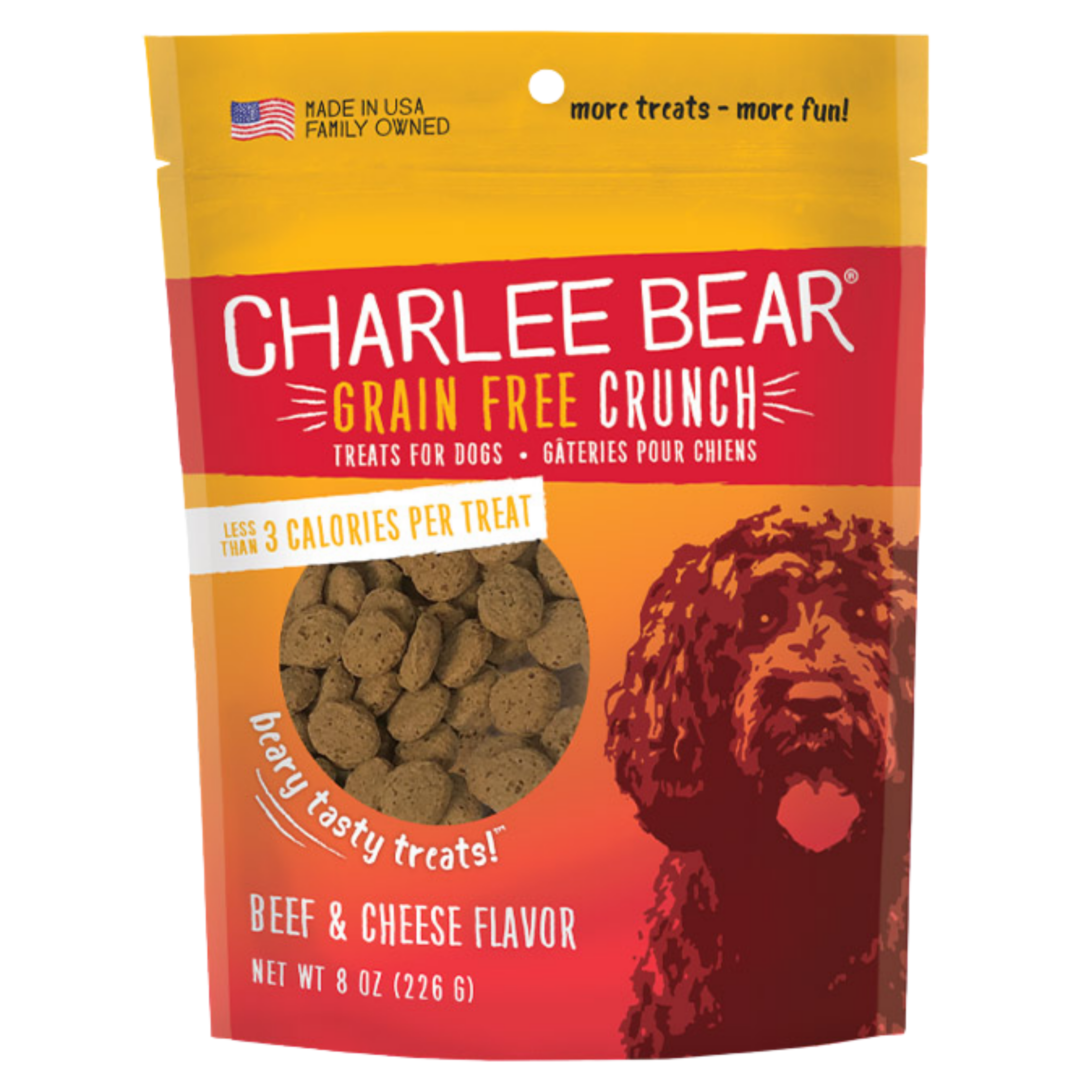 Charlee Bear Grain Free Crunch Beef & Cheese 8Oz