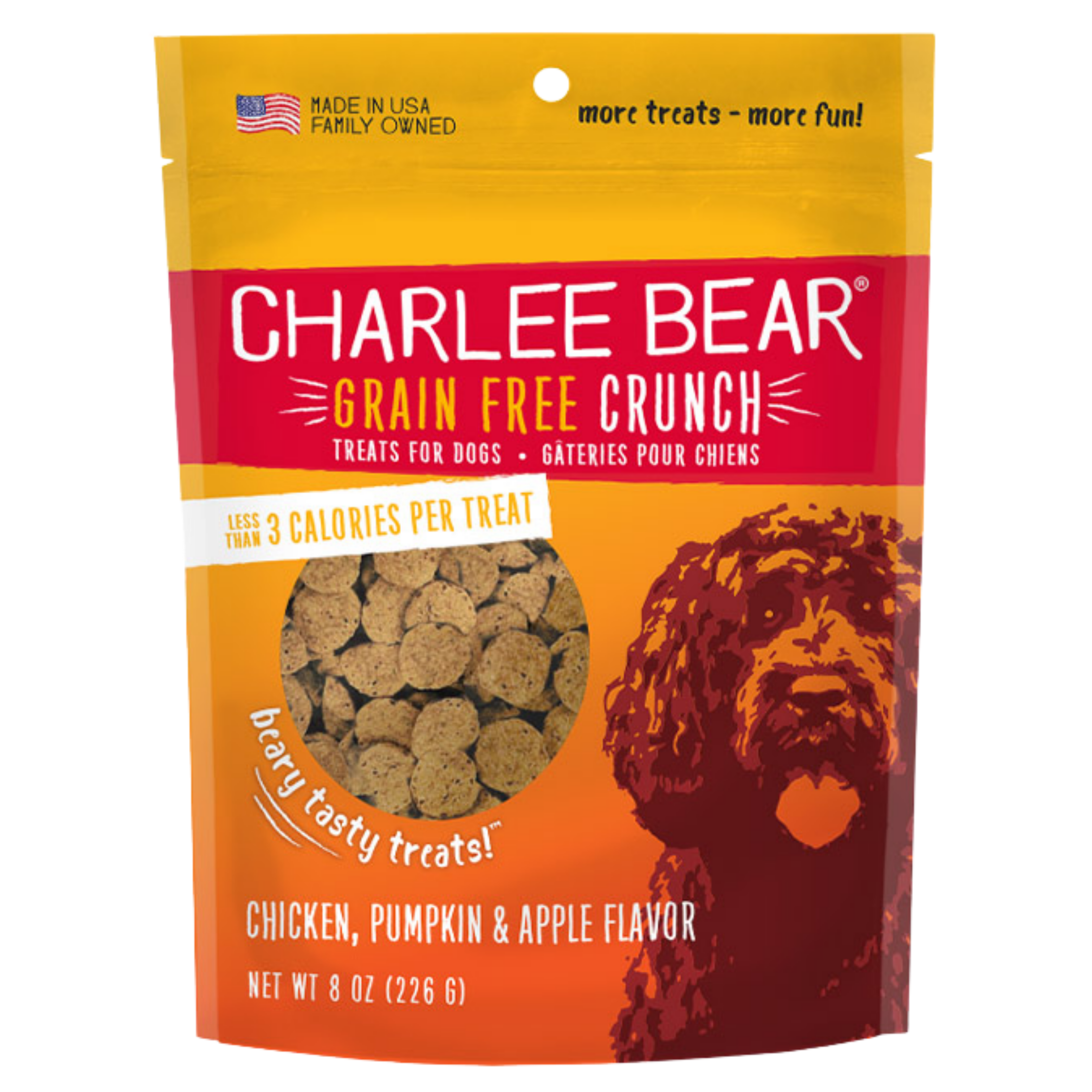 Charlee Bear Grain Free Crunch Chicken, Pumpkin & Apple 8oz
