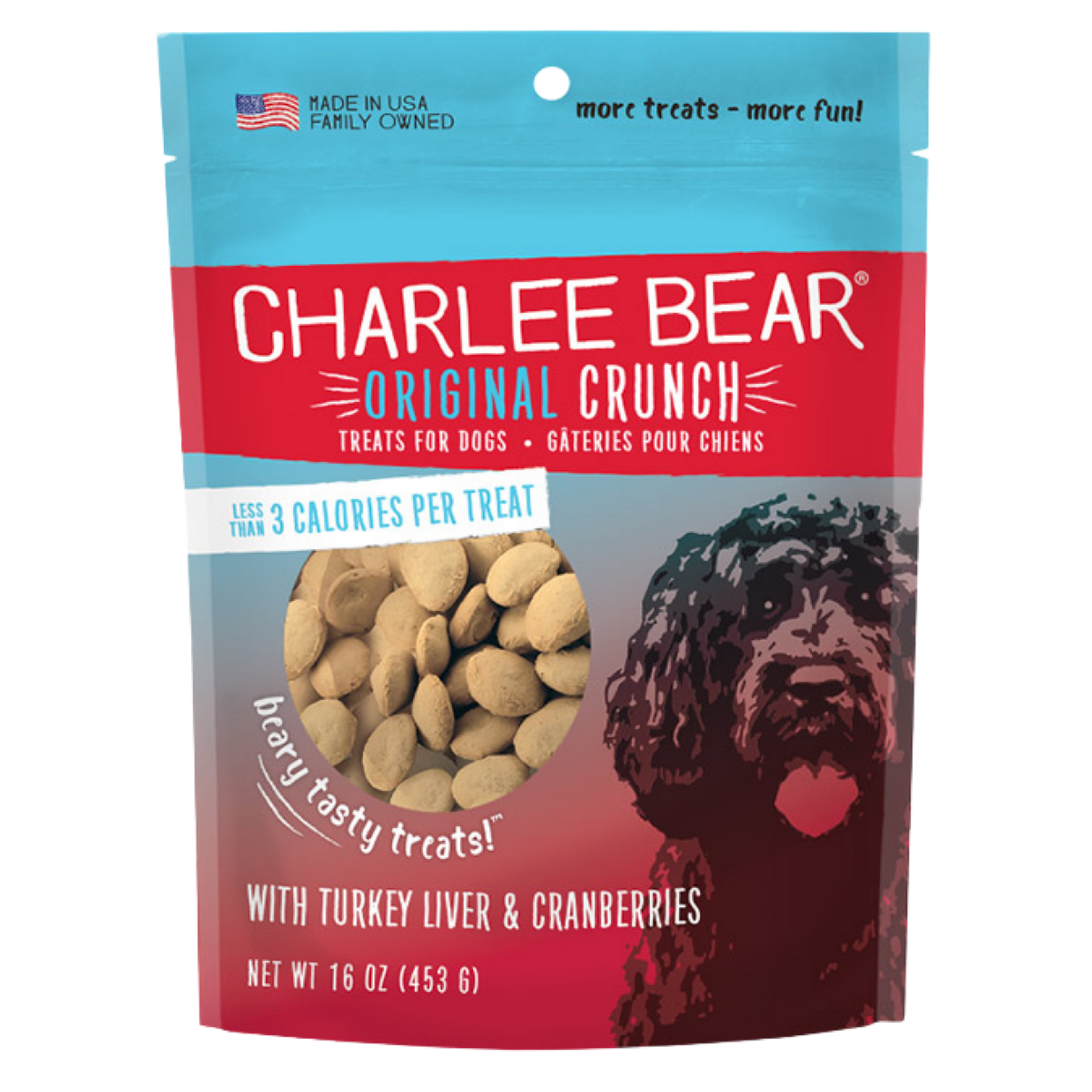 Charlee Bear Original Crunch Turkey, Liver & Cranberry 16Oz