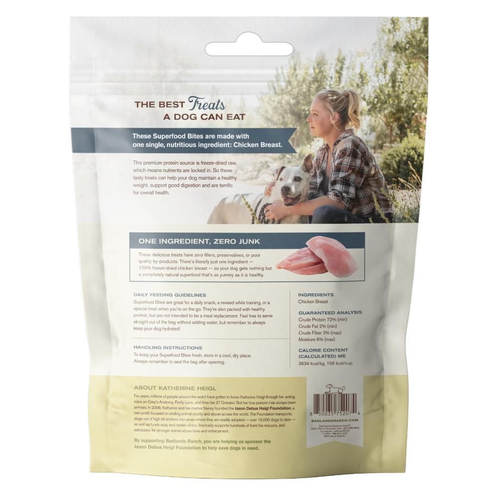 Badlands Ranch Superfood Bites 100% Chicken Breast Treats 113G/4Oz
