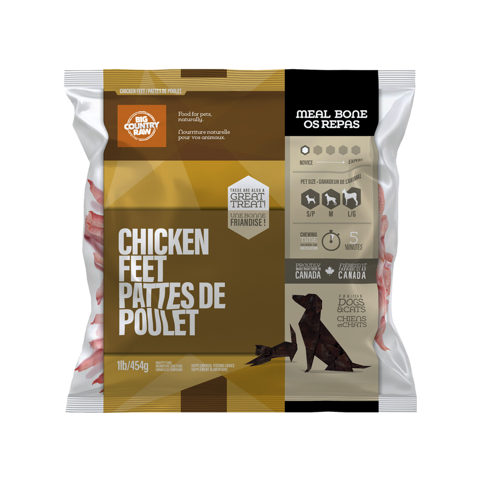 Big Country Raw Frozen Chicken Feet 1lb/454g
