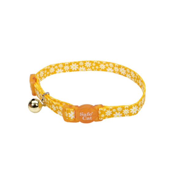 Coastal Safecat Fashion Breakaway Collar Daisy Orange