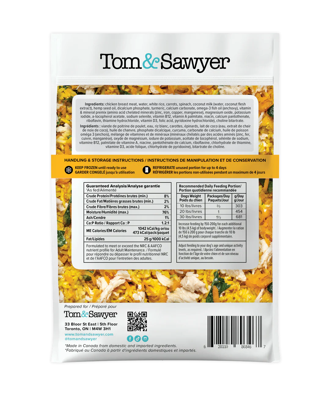 Tom & Sawyer Coconut Chicken 16Oz/454G