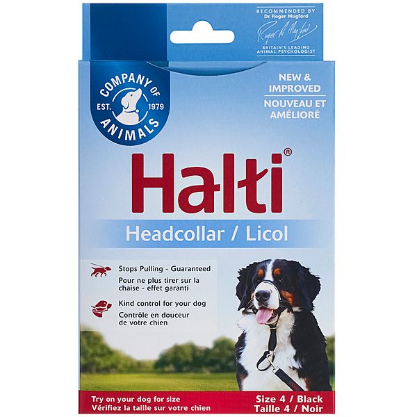 Company Of Animals Halti Nylon Head Collar Black Size 4