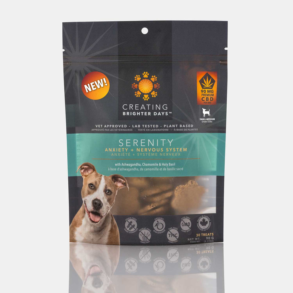 Creating Brighter Days Dog Treats Serenity Anxiety & Nervous System 55Lb & Under 90G