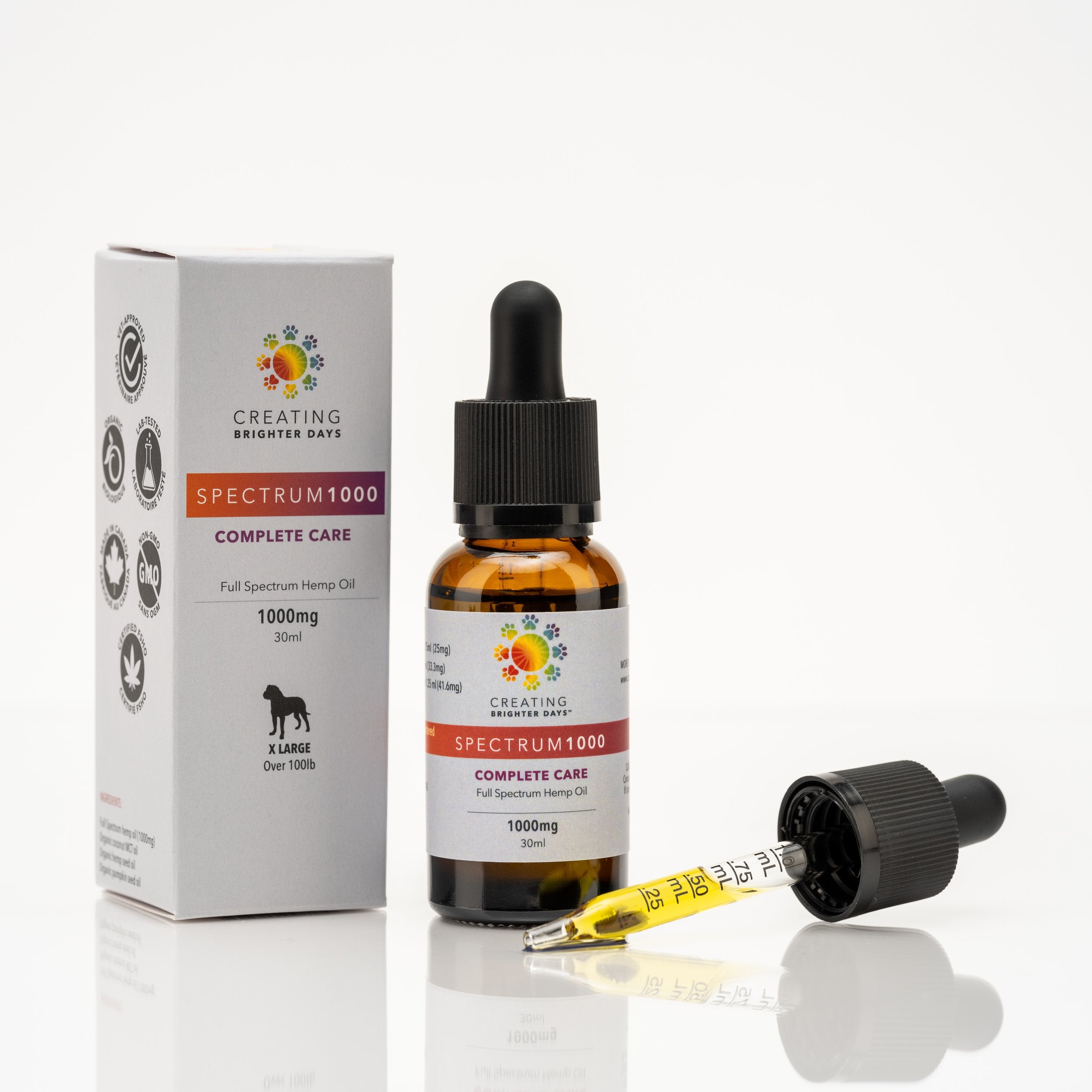 Creating Brighter Days Spectrum Extra Large Over 100lb 1000mg 30mL