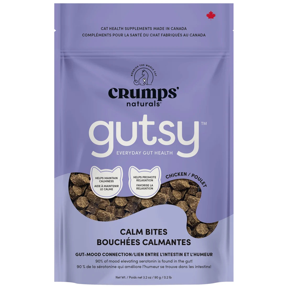 Crumps Cat Gutsy Calm Bites Chicken 90g/3.2oz