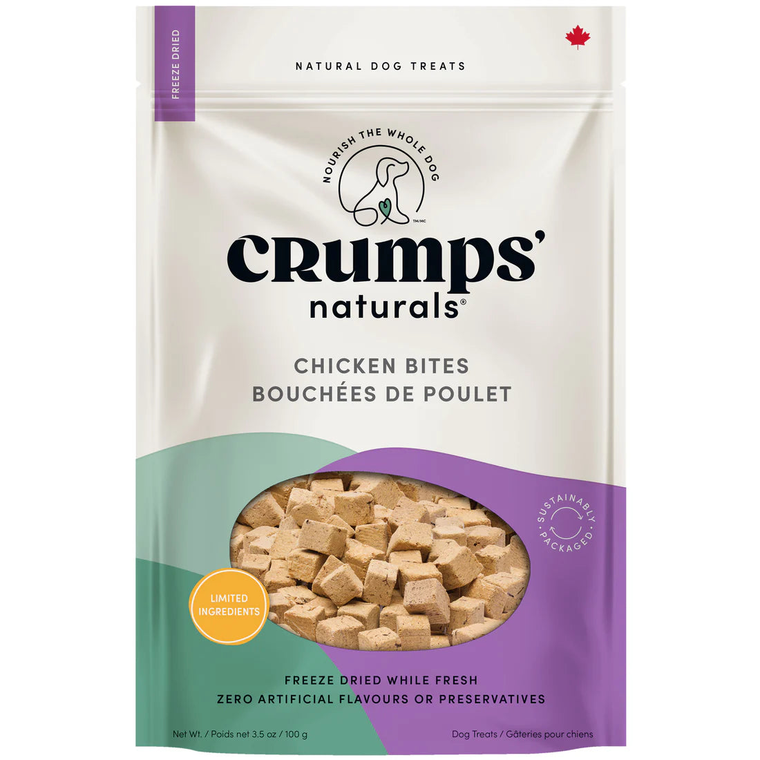 Crumps Freeze Dried Chicken Bites 100G