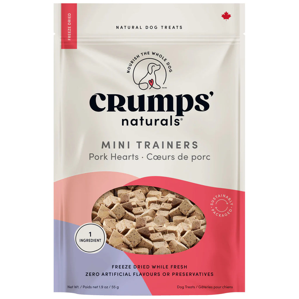 Crumps Freeze Dried Mini Trainers Pork Hearts 115G