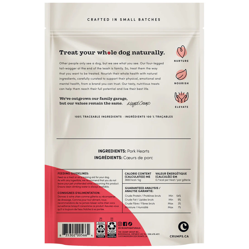 Crumps Freeze Dried Mini Trainers Pork Hearts 115G