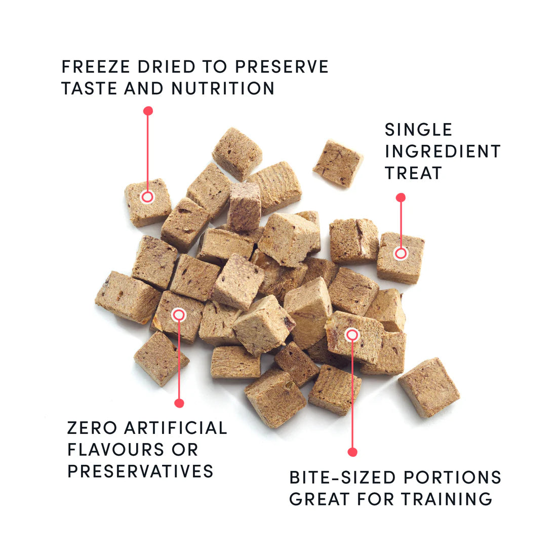 Crumps Freeze Dried Mini Trainers Pork Hearts 115G