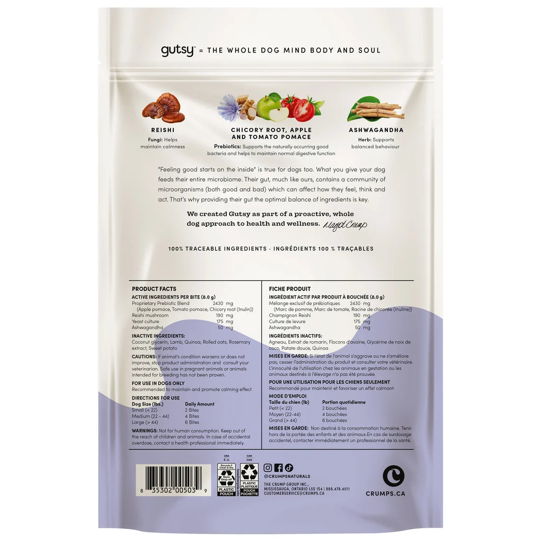 Crumps Gutsy Calm Bites Lamb 130g