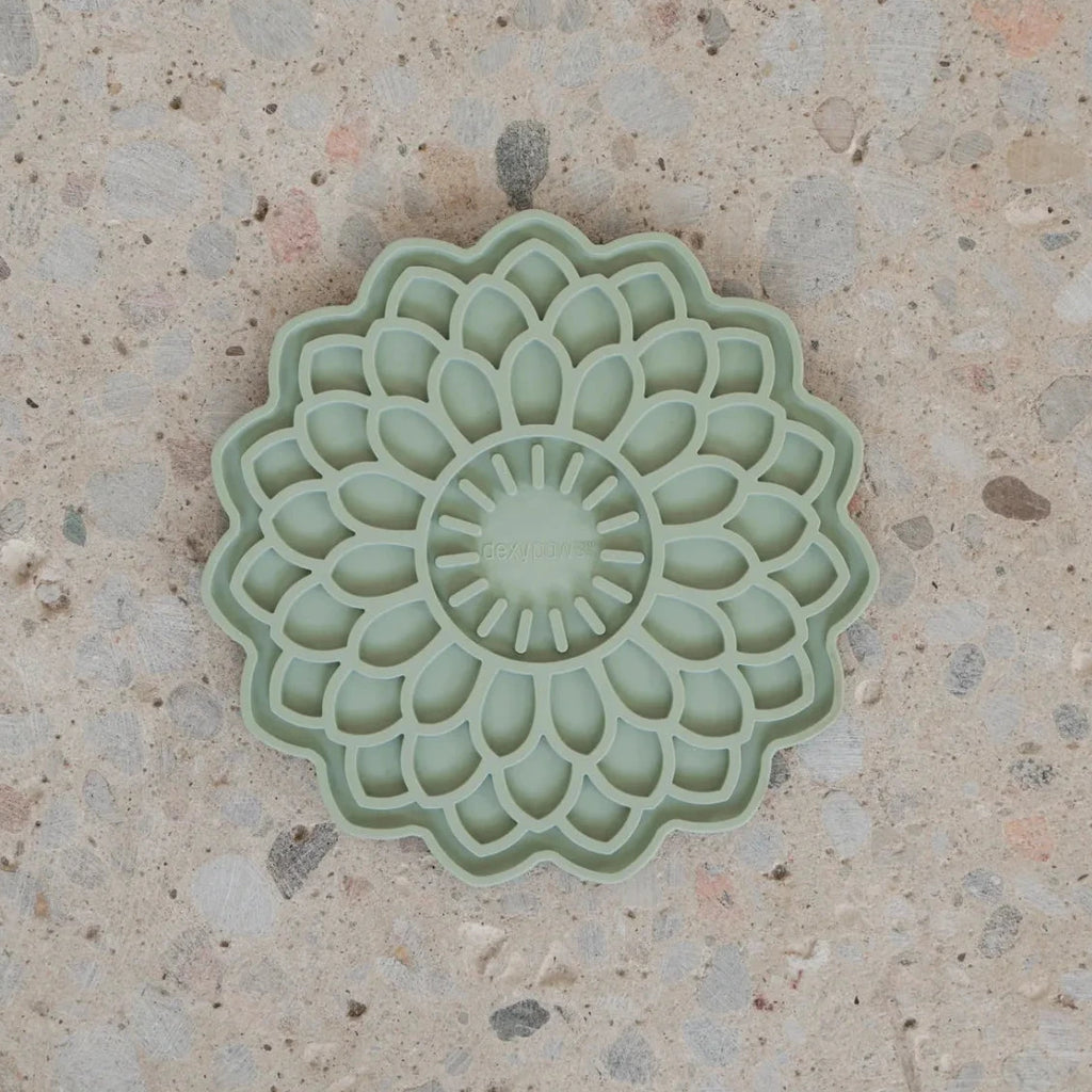 Dexypaws Lick Mat Sage Green Blooming Blossom