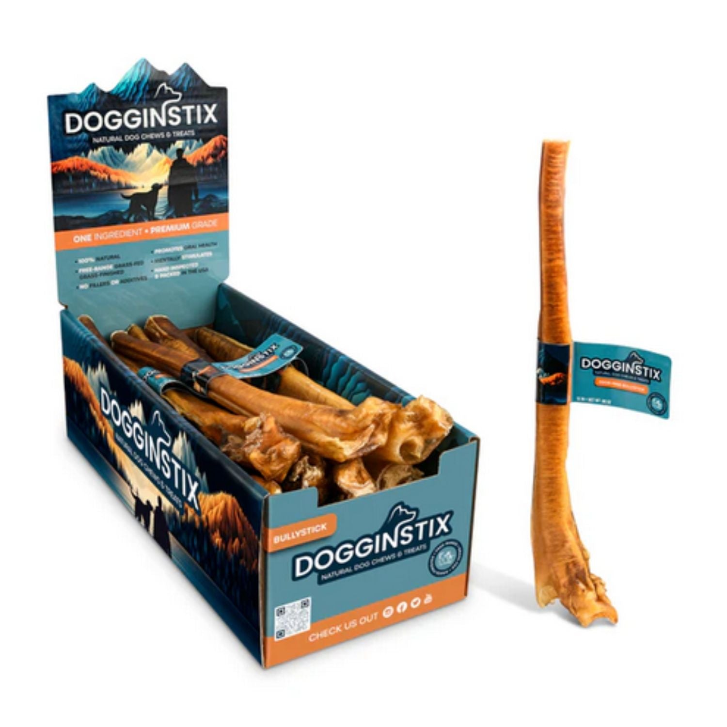 Dogginstix Beef Bully Stick Jumbo 12"