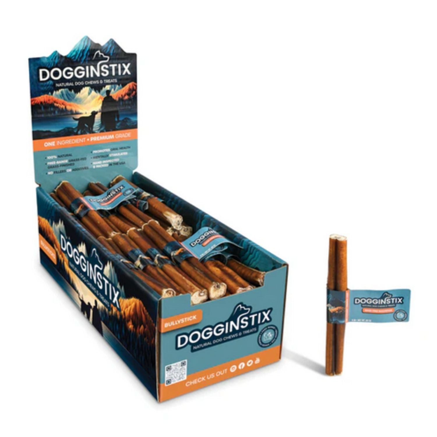 Dogginstix Beef Bully Stick Jumbo 6"