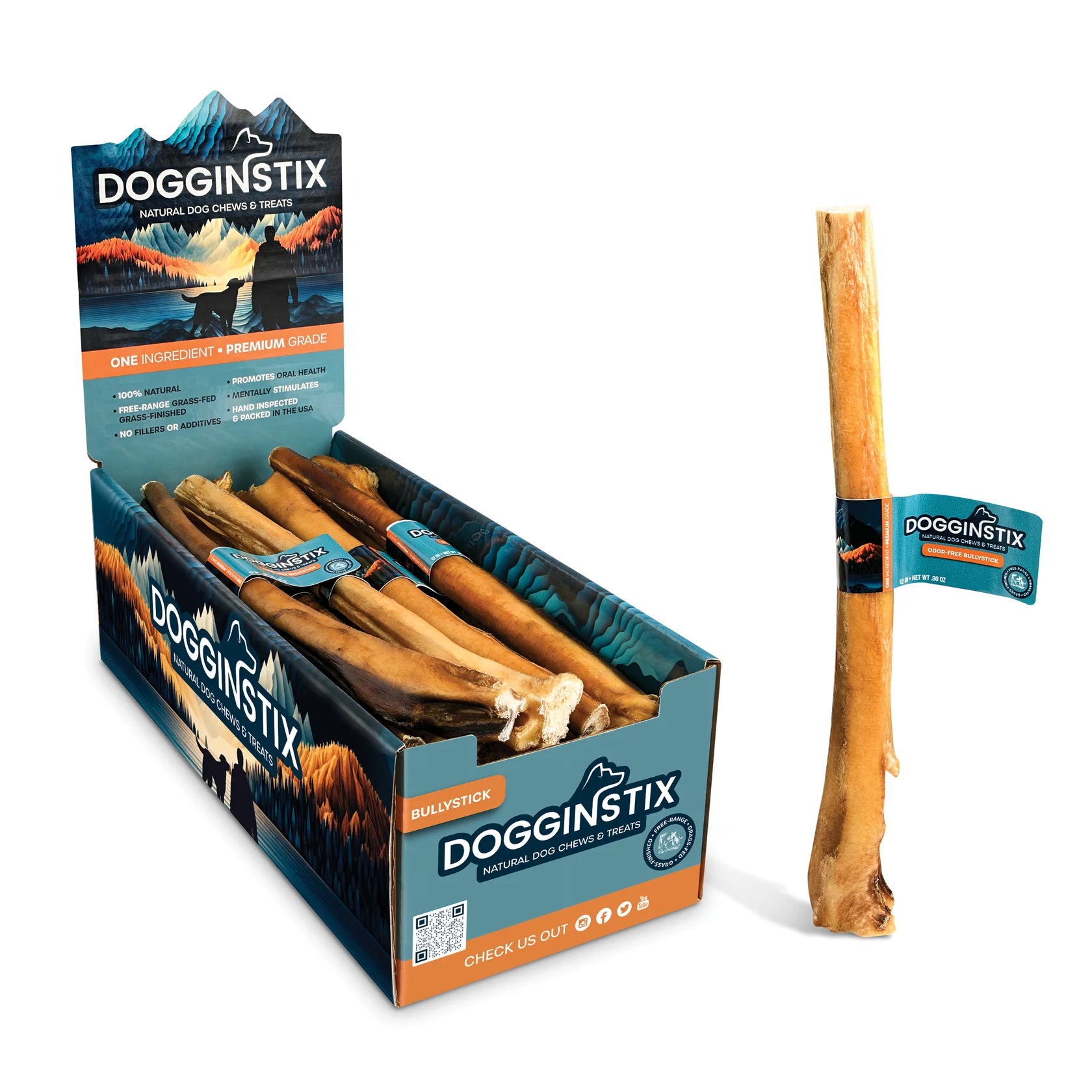 Dogginstix Beef Bully Stick Monster 12"