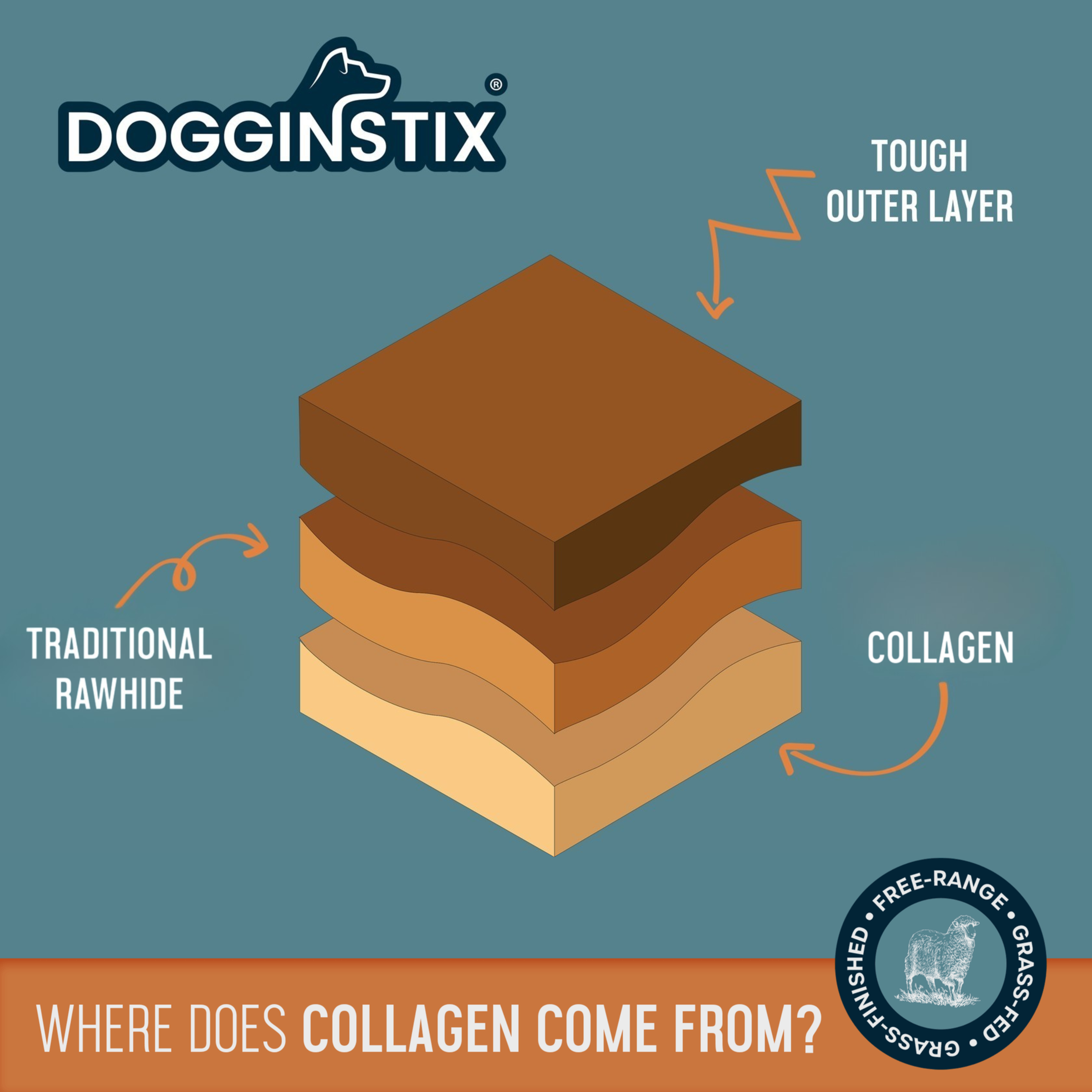 Dogginstix Braided Lamb Collagen Ring