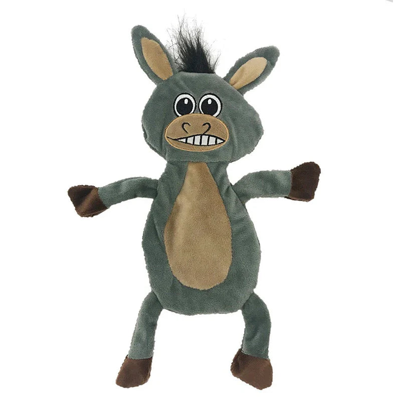 Dogline Flat Crinkle Toy Donkey 12"