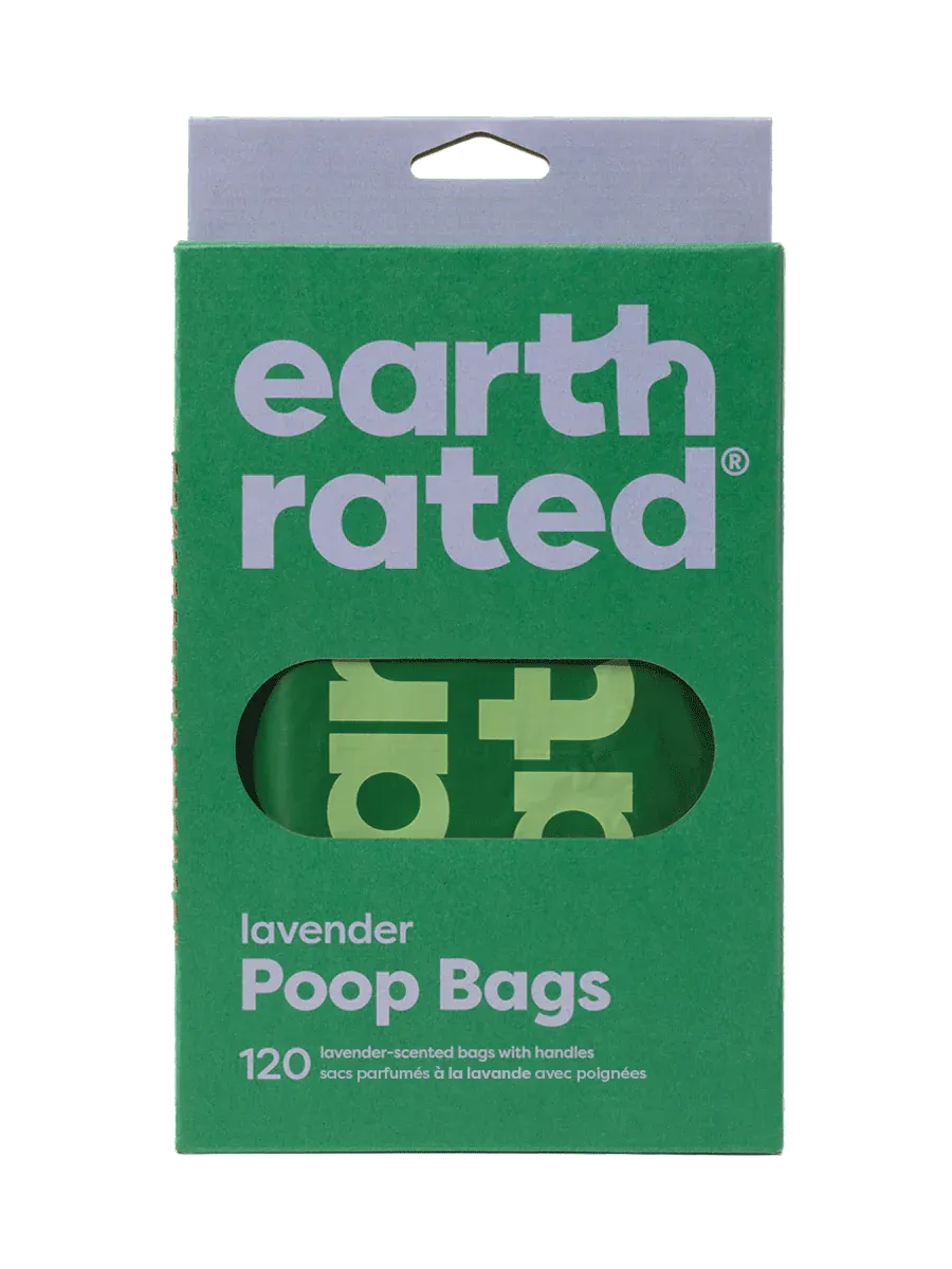 Earth Rated Handle Bags Lavender 7"X13.5" 120Ct
